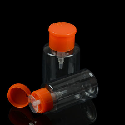 3.3oz 100ml PET Cosmetic Bottle Nail Polish Remover Bottle With Polish Remover Pump