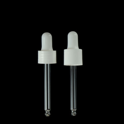 20/410 Dispensing Plastic Bottle Cap Nitrile Dropper White Dropper Caps For Essential Oil