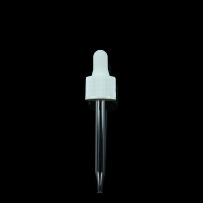 20/410 Dispensing Plastic Bottle Cap Nitrile Dropper White Dropper Caps For Essential Oil