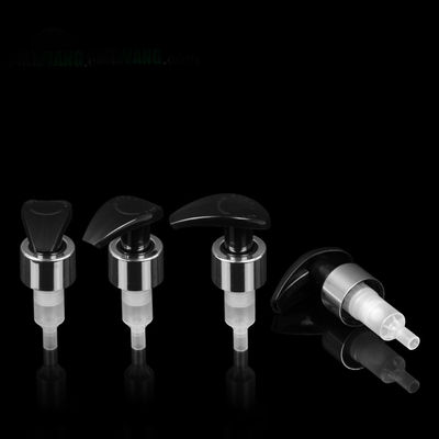 Leakproof PP Ribbed Airless Cosmetic Lotion Pump 2.5CC Output With Outer Spring
