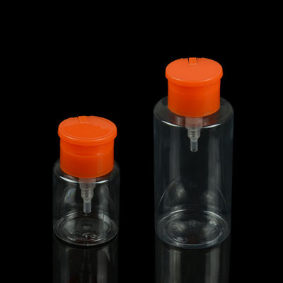3.3oz 100ml PET Cosmetic Bottle Nail Polish Remover Bottle With Polish Remover Pump