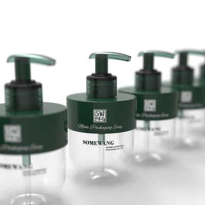 200ml 250ml 300ml PET Plastic Jars 28mm Plastic Lotion Jars With Pumps