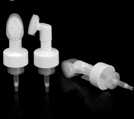 43mm Foam Bottle Brush Silicone Face Wash With Brush Facial Cleanser Brush Pump