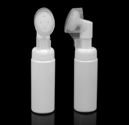 43mm Foam Bottle Brush Silicone Face Wash With Brush Facial Cleanser Brush Pump