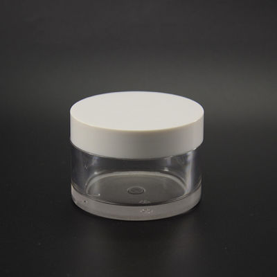 50ml Serum ABS PETG Cosmetic Jar Face Cream With Electroplated Lid