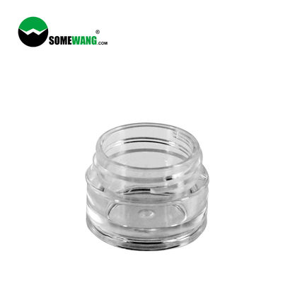 8ml Thick Wall Clear Round PET Plastic Cosmetic Jar Packaging Black Lid For Eye Cream