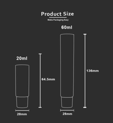 60ml ABL Plastic Tube D28mm With Sharp Nozzle For Personal Care Products Toothpaste