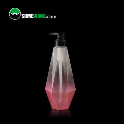 300ml / 500ml / 750ml Custom PETG Rhombic Cylinder Bottle Sets For Shampoo