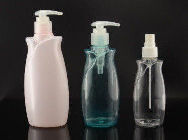 Pink Flower PET Plastic Empty Shampoo Bottle 130ml 230ml 300ml